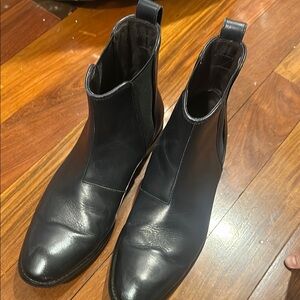 John Varvatos Men's Black Leather Chelsea Boots